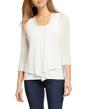 NIC+ZOE Nic+zoe 4 Way Lightweight Cardy - White