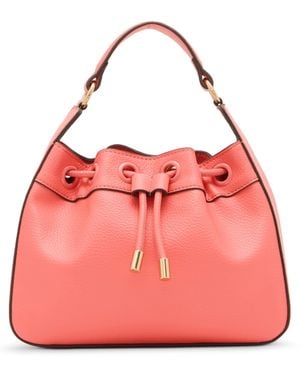 Anne Klein Drawstring Bucket With 2 Detachable Straps - Pink