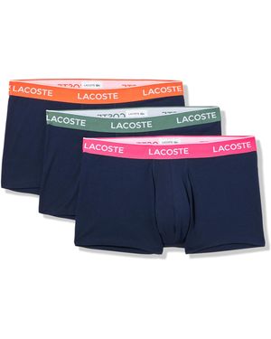 Lacoste Cotton Stretch Essentials Trunks - Blue