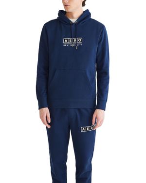 Aéropostale Aero Popover Hoodie-box Logo - Blue