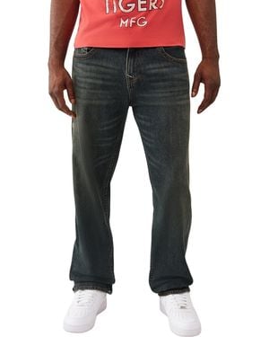 True Religion Bobby Sn Stitching Flap Jeans 32" Inseam – Relaxed Bootcut Denim With Back Flap - Black