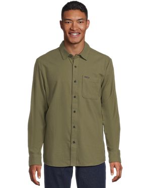 Volcom Caden Solid Ls Dark Olive L - Green