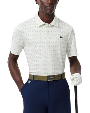 Lacoste Regular Fit Uv Protect Golf Polo Shirt - White