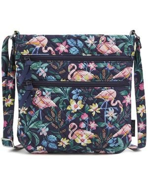 Vera Bradley Iconic Triple Zip Hipster - Blue