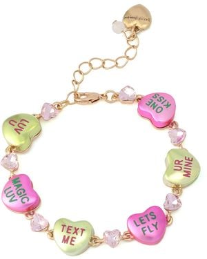 Betsey Johnson Jewelry Sweetheart Strand Bracelet - Pink