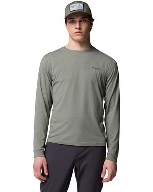 Columbia S Pfg Uncharted Graphic Tee Long Sleeve - Gray