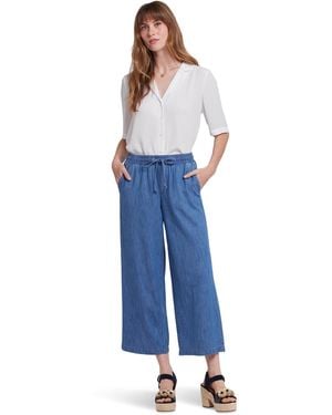 NYDJ Jayne Pull-on Wide Leg Ankle Pants - Blue