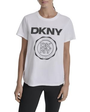DKNY Short Sleeve Crew Neck Logo T-shirt - Gray