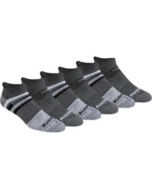 Saucony Rundry Mesh Ventilating Comfort Fit Performance Tab Socks - Black