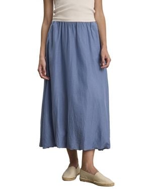 Velvet By Graham & Spencer Ines Silk Cotton Voile Skirt - Blue
