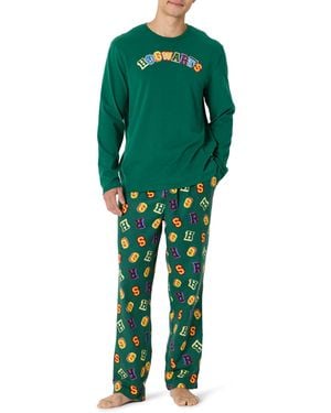 Amazon Essentials Dc Comics - Looney Tunes Flannel Pajama Sleep - Green