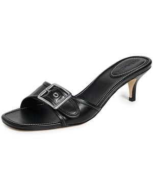 COACH Margot Leather Sandal Black