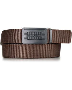 Wolverine Mens Webbing Work Belt | Adjustable | Rachet Buckle | Workwear | Tradesworker | Tactical | Military | Outdoor | Heavy - Brown