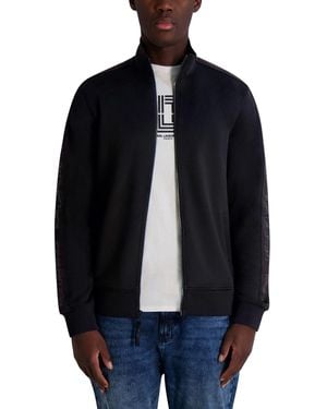 Karl Lagerfeld Long Sleeve Zip Front Lightweight Jacket - Blue