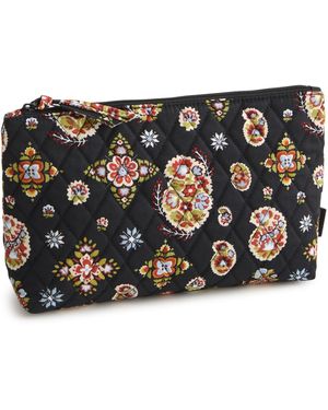Vera Bradley Premium Cotton Medium Pouch - Black