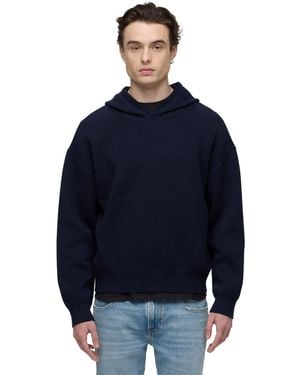 Hudson Jeans Double Knit Hoodie - Blue