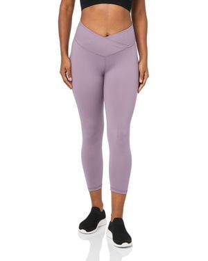 Danskin Crossover Waist Crop Leggings - Purple