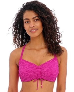 Freya Sundance Concealed Underwire Bralette Bikini Top - Purple