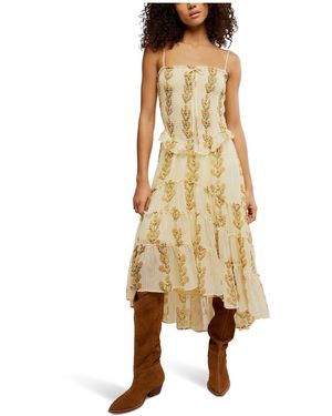 Free People Alejandra Midi Dress - Metallic