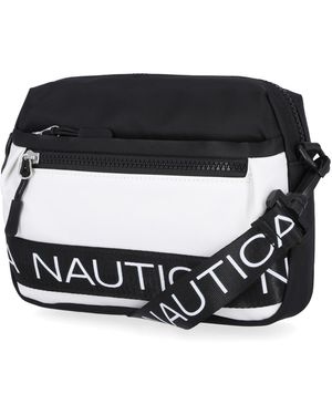 Nautica Diver Nylon Small Crossbody Bag Purse with Adjustable Shoulder Strap - Nero
