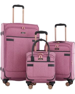 Kensie Hudson Softside Spinner Luggage - Purple