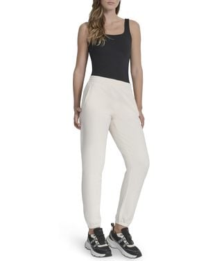 DKNY Smocked Waistband Jogger Sweatpant - Natural