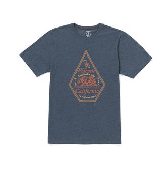 Volcom Calinice Time California State Short Sleeve Tee - Blue