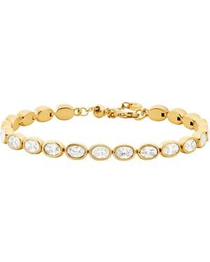 Michael Kors 14k Gold-plated Brass Bezel-set Bracelet - Metallic