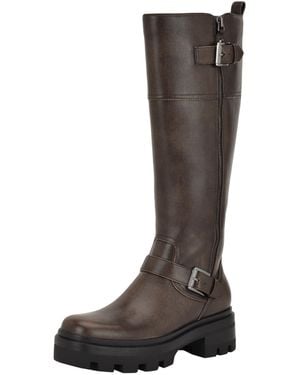Guess Lynnie Wide Calf Knee High Boot - Brown