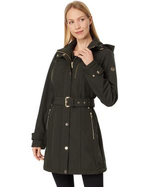 Michael Kors Softshelljacke mit Druckknopfverschluss - Grün
