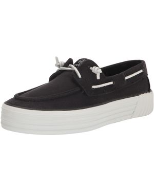 Sperry Top-Sider Bahama 2.0 Platform Shoes 10 M (B) Canvas - Black
