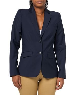 Brooks Brothers Two Button Notch Lapel Lightweight Explorer Wool Jacket - Blue