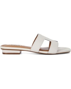 Dune Loupe Slide Sandal - White