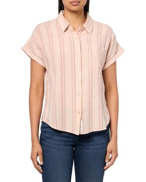 Lucky Brand Rolled Sleeve Button Down - Blue