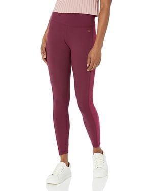 Juicy Couture Stretch Velour Side Panel Luxe Legging Grape Wine - Red