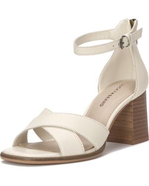 Lucky Brand Herrika Cross Band High Heel Sandal - Natural