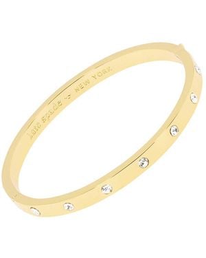 Kate Spade Set In Stone Metal Stone Hinged Bangle - Metallic