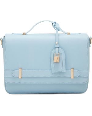 Anne Klein S Belted Flap Crossbody With Convertible Strap - Blue