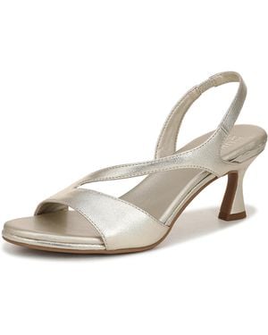 Naturalizer Joriana Heeled Sandal Champagne 7 M - Metallic