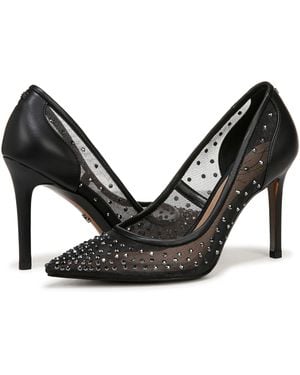 Sam Edelman Hazel Mesh Pump Black Glitz 6.5 Medium