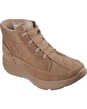 Skechers Hands Free Slip-ins On-the-go Encore Quilted Nylon Chugga Ankle Boot - Brown