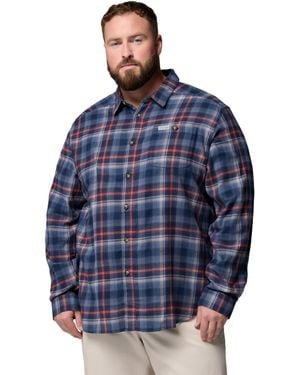 Columbia S Cornell Woods Flannel Long Sleeve Shirt - Blue