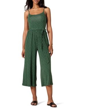 Amazon Essentials Jersey Cami Cropped Wide Leg Jumpsuit - Green
