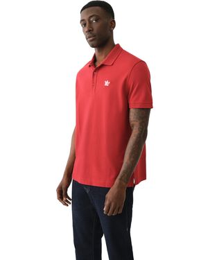 True Religion Relaxed Buddha Patch Polo - Rot