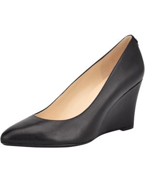 Nine West Cal9X9 Padded Insole Pointed Toe Wedge Heels - Blue