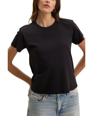 Velvet By Graham & Spencer Jazz Organic Jersey T-shirt By Cleo Wade - Black