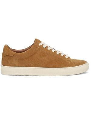 Frye Astor Low Lace Sneakers For Crafted From Leather With Artisanal Hand-tacking Details - Brown