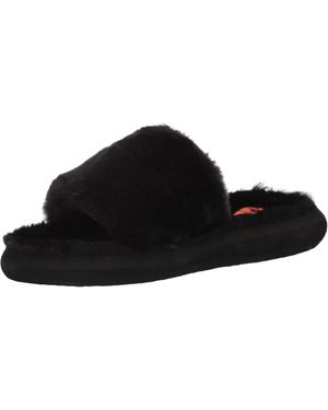 Rocket Dog Stratus Winette Fur Slide Sandal - Black