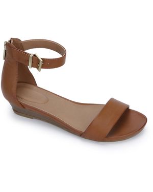 Kenneth Cole Viber Wedge Sandal - Natural