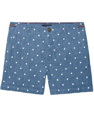 Tommy Hilfiger Adaptive Shorts With Magnetic Fly - Blue